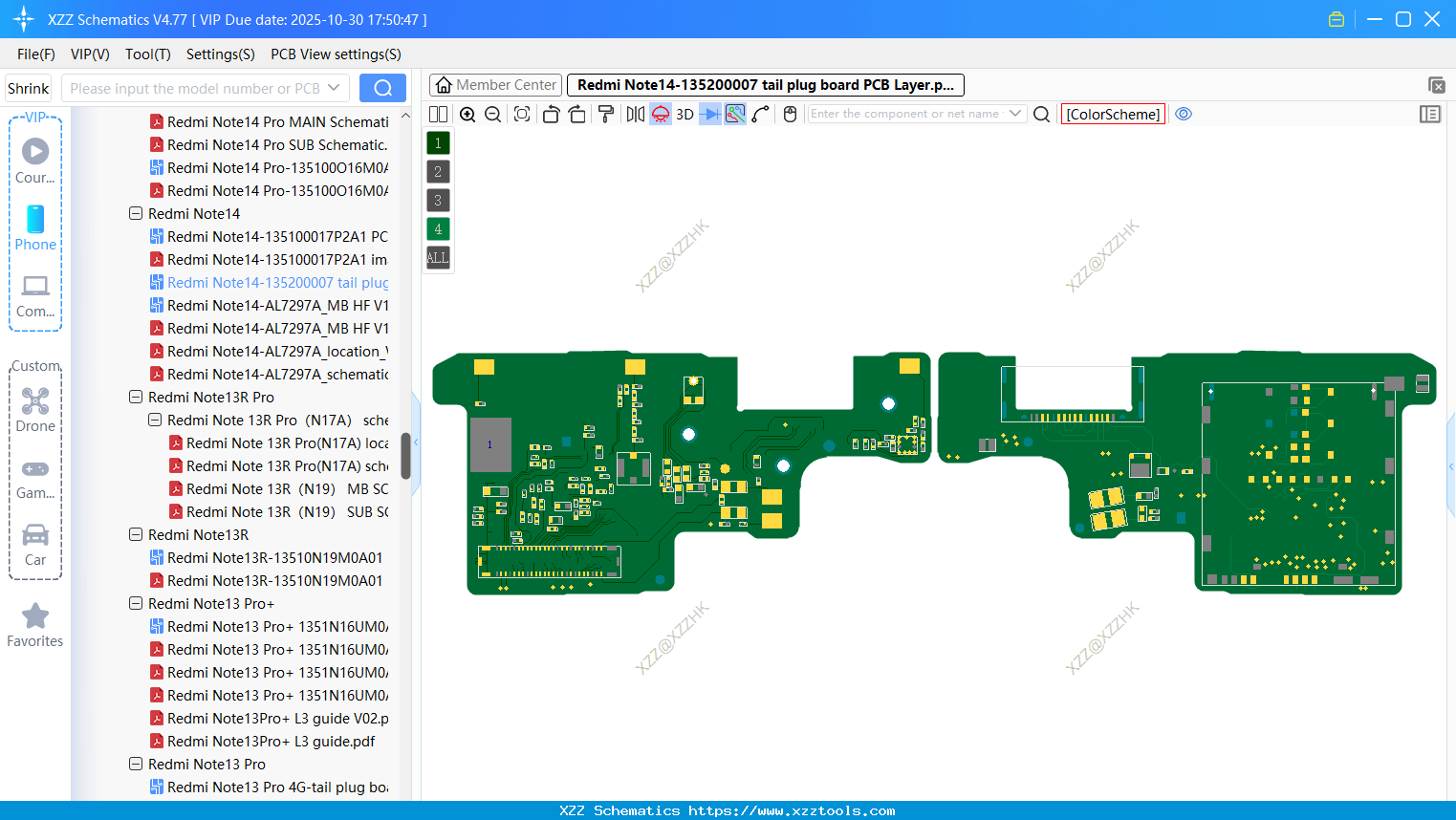 Xiaomi Redmi Note14-135200007 Tail Plug Board PCB Layer
